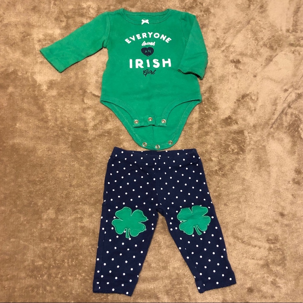 Carter’s Baby Irish ☘️ Girl Outfit Set 3 months